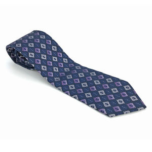 7 Downie St. Navy Blue Purple Ombre 100% Silk Tie